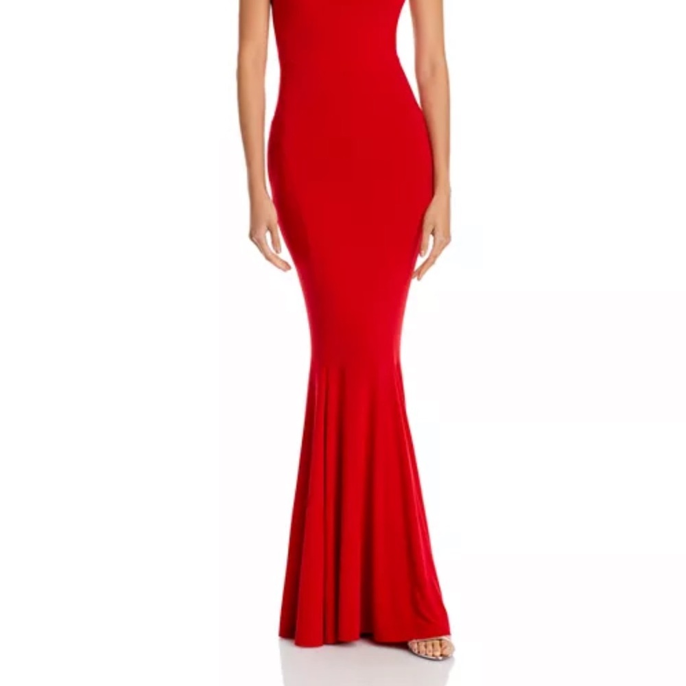 Norma Kamali Strapless Red Dress